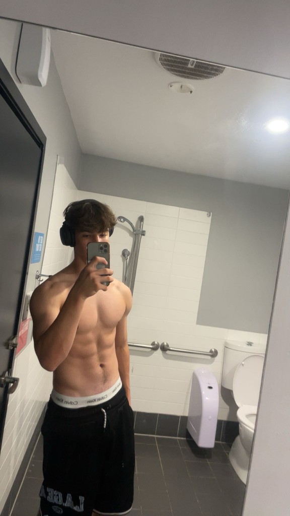 Van after: a mirror selfie, lean and muscular